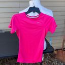 Nike RUNNING Womens Xs  Red Dri Fit Short Sleeve Swoosh Logo Outdoor new Photo 0