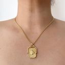 The Moon Gold Tag Necklace And Sun Pendant Necklace Photo 0