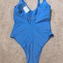 Lululemon  Waterside V-Neck Skimpy-Fit One-Piece Swimsuit Soft Denim Size 12 NWT Photo 3