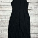 White House | Black Market WHBM pinstripe sleeveless sheath dress size 4 asymmetrical hem Photo 2