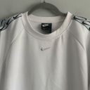 Nike  sportswear women’s white/black logo sleeves athletic pullover sweatshirt S Photo 2