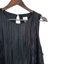 A New Day  Accordion Pleated Blouse Sz L Shiny Satin Roaring 20s Costume Feminine Photo 3