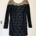 Antik Denim Antik Batik Black Gold Ricci Sequin Lace Mini Dress NWT M Photo 0