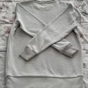 ZARA Waffle Knit Ivory Cream Ribbed Trim Cotton Blend Crewneck Long Sleeve Sweatshirt, size S Photo 5