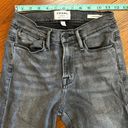 frame denim Le High Straight Coated Hem Stretch Denim Jeans in Sleepy Hallow Photo 3