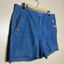 Isaac Mizrahi SALE!  Chambray Button Pocket Shorts Size 16 EUC Photo 2