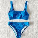 Amazon NWOT Blue High Cut Bikini Set Photo 0