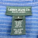 Krass&co VINTAGE Lauren Jeans . Ralph Lauren Womens 4 Denim Shirt Stripe Button Front Photo 7