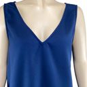 H by Halston  Top Size Medium Sleeveless V-Neck Swing Top Navy Blue Photo 5