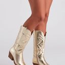 Gold Cowgirl Boots Size 7.5 Photo 0