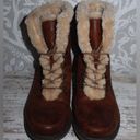 Wear Ever Fur Lined Boots Womens 8 M Brown Leather Photo 1