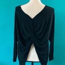 1. State  Sylvia Knit twist back crew tunic sweater oversized in black in size xxs Photo 0