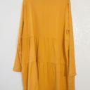 Nasty Gal NWT  Mustard Long Sleeve Tiered Smock Dress Size 22 Photo 6