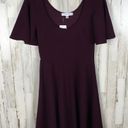 The Vanity Room  Wine Fit and Flare Flutter Dress NWT Photo 2