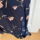 Lush Clothing LUSH Navy and Pink Floral Halter Style Maxi Dress with Side Cut Out Photo 6