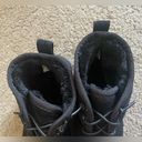 Faux Fur Suede Hightop Ankle Rise Boots Black Size 6.5 Photo 3