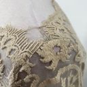 Tadashi Shoji  Tiered Lace Gown Scalloped Embroidered Dress Beige Ivory Womens 10 Photo 9