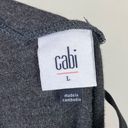 CAbi  Charcoal Grey ATC Crossback Sweatshirt Long Sleeve Sporty TShirt Size L Photo 3