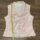 Dress Barn Collection Sleeveless Button Down Blouse Crystal Buttons Pink 10 Photo 8