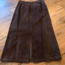 Style & Co Vintage A Line Brown Leather . genuine suede leather Skirt 12 L Lined Photo 3