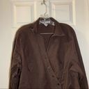 Carole Little  Brown Textured Long Sleeve Button Up Blouse 2X Photo 3