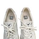 VEJA  Esplar Sneakers Casual White Leather Suede Lace Up Shoes Women's Size 9 Photo 5