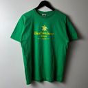 Budweiser Vintage Y2K  Beer T Shirt Green Large L Graphic Tee 100% Cotton Solid Photo 7