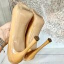 Saint Laurent  YSL Patent Leather Slip On Peep Toe Stilettos Pump Beige 38 / 7.5 Photo 10