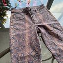 L'AGENCE L’AGENCE Margot High Rise Cropped Skinny Python Snake Print Jeans Brown 25 NWOT Photo 7