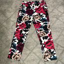 Adrianna Papell Adrianne Papell high rise ankle crop floral fitted pant Photo 1