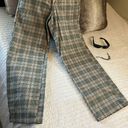 American Eagle AE super high rise baggy wide leg plaid classic fall pants 8 long Photo 2