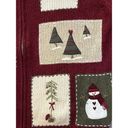 Croft & Barrow  Full Zip  Cardigan Christmas sweater M Snowman Wool Angora blend Photo 5