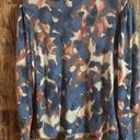 Zac and Rachel NWT  Blue & Pink Waffle Textured Vneck Top with Long Sleeves Size M Photo 1