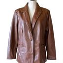 Marc New York NWT  ANDREW MARC FAUX LEATHER ONE BUTTON BLAZER JACKET LARGE Photo 2