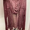 American Eagle Outfitters Purple Hooded Cardigan Sweater Photo 1