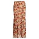 Polo  Ralph Lauren Floral Midi Bias Skirt in Fall Floral Brown 2 Womens Chiffon Photo 7