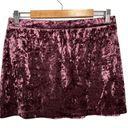 Abound New Nordstrom  Crushed Velvet Velour Mini Retro 90s Y2K Skirt Burgundy L Photo 1