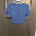 Lululemon Hold Tight Straight Hem Cropped T-Shirt Oasis Blue Photo 5