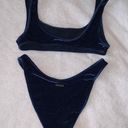 Triangl Women's Small/XS  Camille Navy Blue Italian Velvet Bikini Set Photo 4