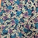 J Jill Blue Purple Floral Spring Summer Romantic Coquette Skirt Size Medium Photo 2