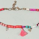 Pink Beaded Tassel Boho Bohemian Anklet Ankle Bracelet Jewelry 🩷 Photo 0