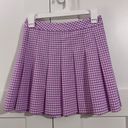 Aritzia  Sunday Best Mini Skirt Women Size 4 High Waist Plaid
Pleated Pink White Photo 3