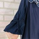 Loft  NWT Navy Lace Appliqué Off the Shoulder Shift Dress Size S Photo 4