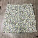 J.Jill  EUC Live-In Chino Pencil Skirt Blue & Purple Wildflower Print Photo 0