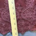 WAYF Burgundy V Neck Floral
Embroidery Bell Sleeve Shift Dress size small Photo 6