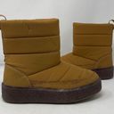 Madewell  The Toasty Puffer Boots 6 Pull On Toffee Water Resistant Jersey Lined Photo 11