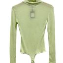 n:philanthropy  Brooke Turtleneck Bodysuit in Chartreuse Evening Blue size S NWT Photo 2