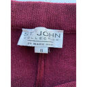 St. John  Collection Size 8 Fuchsia Santana Knit Wide Leg Sweater Pants Womens Photo 1