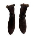 Stuart Weitzman  Womens Suede Faux Fur Lined Ankle Heeled Boots Brown Size 9.5W Photo 4