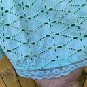 O'Neill O’Neill Mint Green Eyelet Babydoll Tank Top Sz L Photo 1